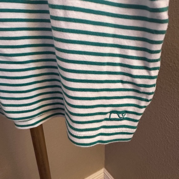 Vineyard Vines Green and White Striped Tee - Picture 2 of 7